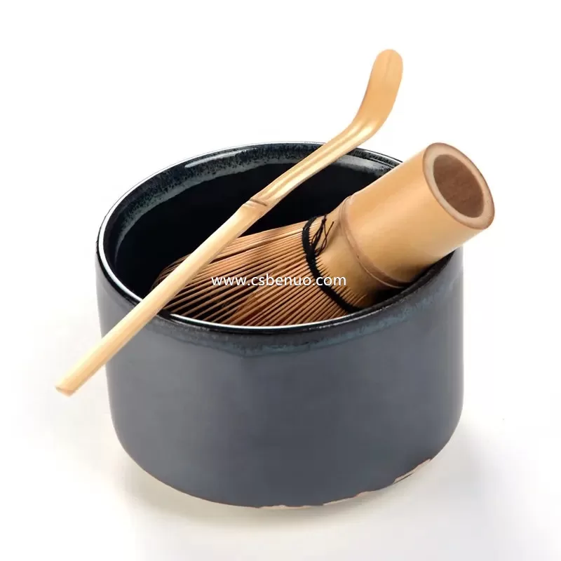 High-end Matte Decent Black Matcha Bowl Ceramic