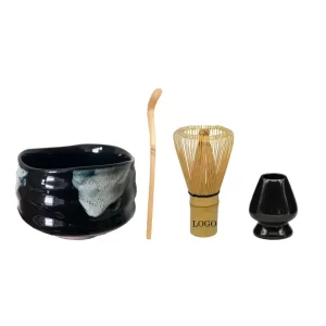 550ML Pottery Glaze Matcha Bowl Ceremony Tea Set Gift