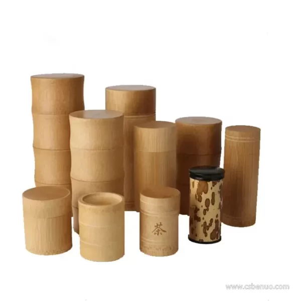 Bamboo Round Matcha Caddy Eco-friendly Organic Matcha Can