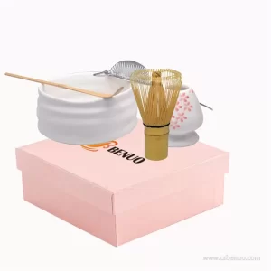 Bamboo Whisk Bowl Chasen Holder Scoop Matcha Tea Making Set