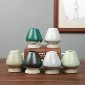 Black Green Ivory Matcha Whisk Stand Holder Chasen Reshaper