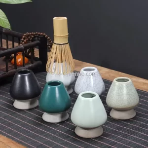 Black Green Ivory Matcha Whisk Stand Holder Chasen Reshaper
