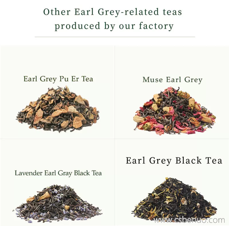 Chinese OEM Organic Herbal Flavor Earl Grey Black Tea