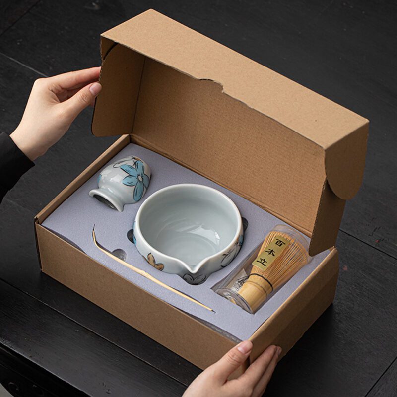 Custom Bamboo Whisk Matcha Set Box