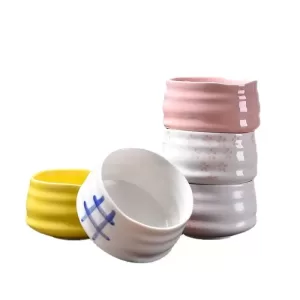 Custom Ceramic Colorful Chawan Set Pottery Matcha Bowl