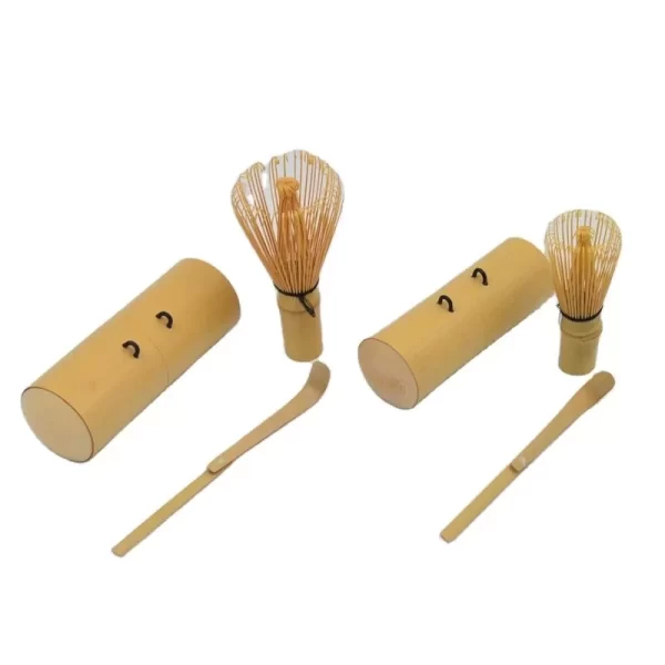 Custom Travel Foldable Scoop Set Organic Bamboo Matcha Whisk