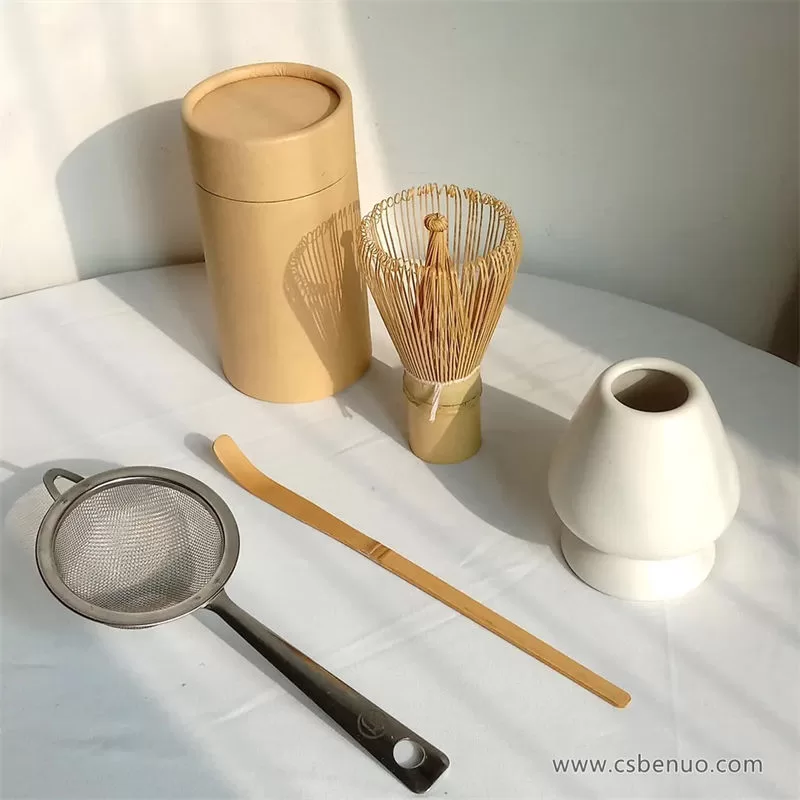 Customize Logo Handmade Bamboo Chasen Kit Matcha Set Whisk