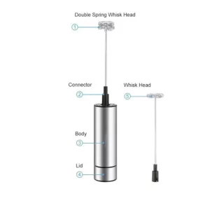 Hand Electric Stainless Steel Whisk Matcha Latte Milk Frother
