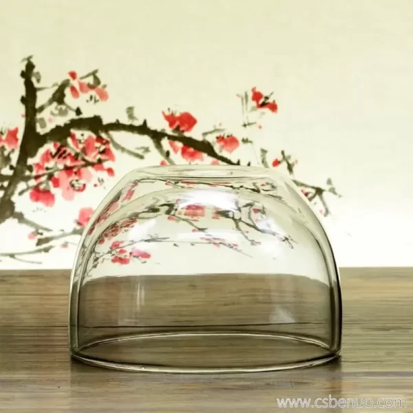 Heat Proof Insulating Double Wall Glass Matcha Bowl