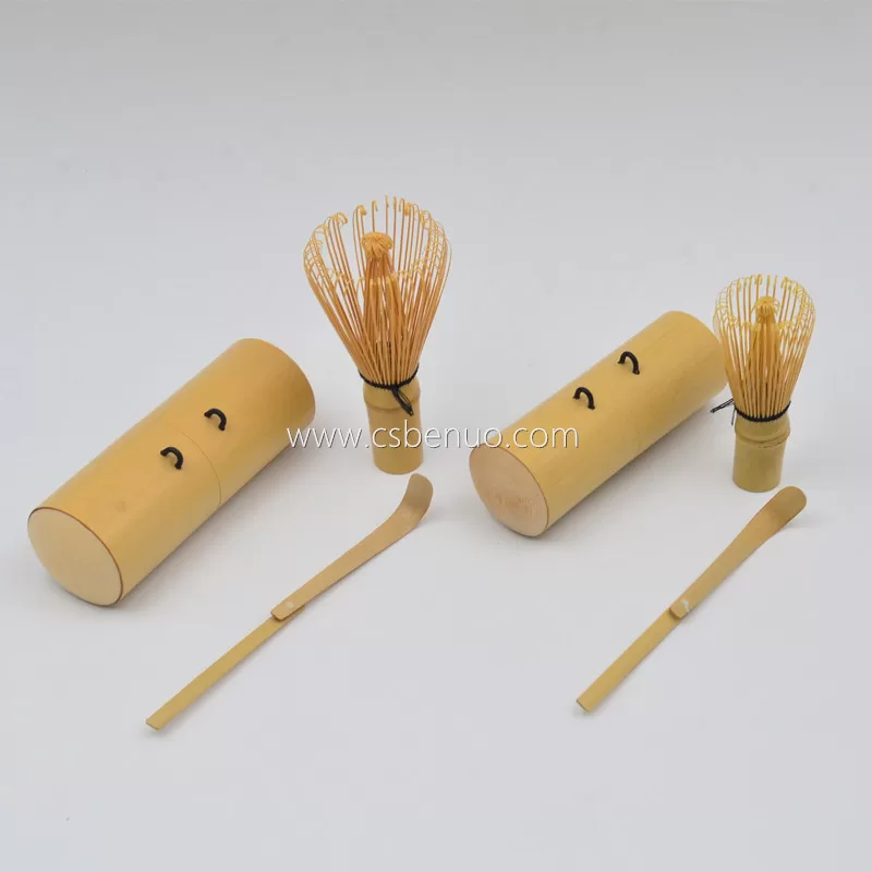 Japanese Tea Ceremony Foldable Spoon Set Bamboo Whisk for Matcha