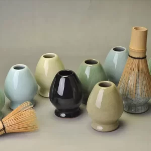 Novelty Whisk Set Kit Gift Porcelain Matcha Chasen Holder