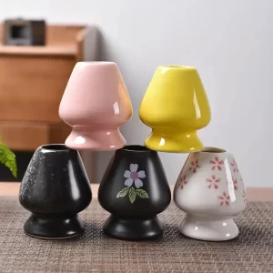 OEM Colorful Pottery Matcha Tea Whisk Chasen Holder