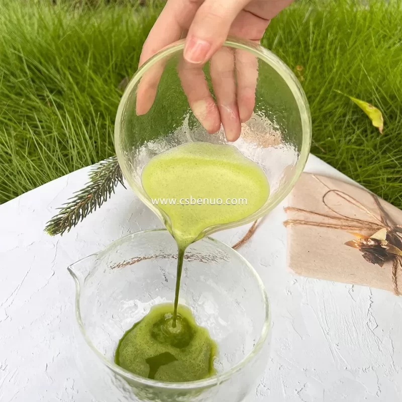 OEM Transparent Chawan Glass Matcha Bowl with Spout