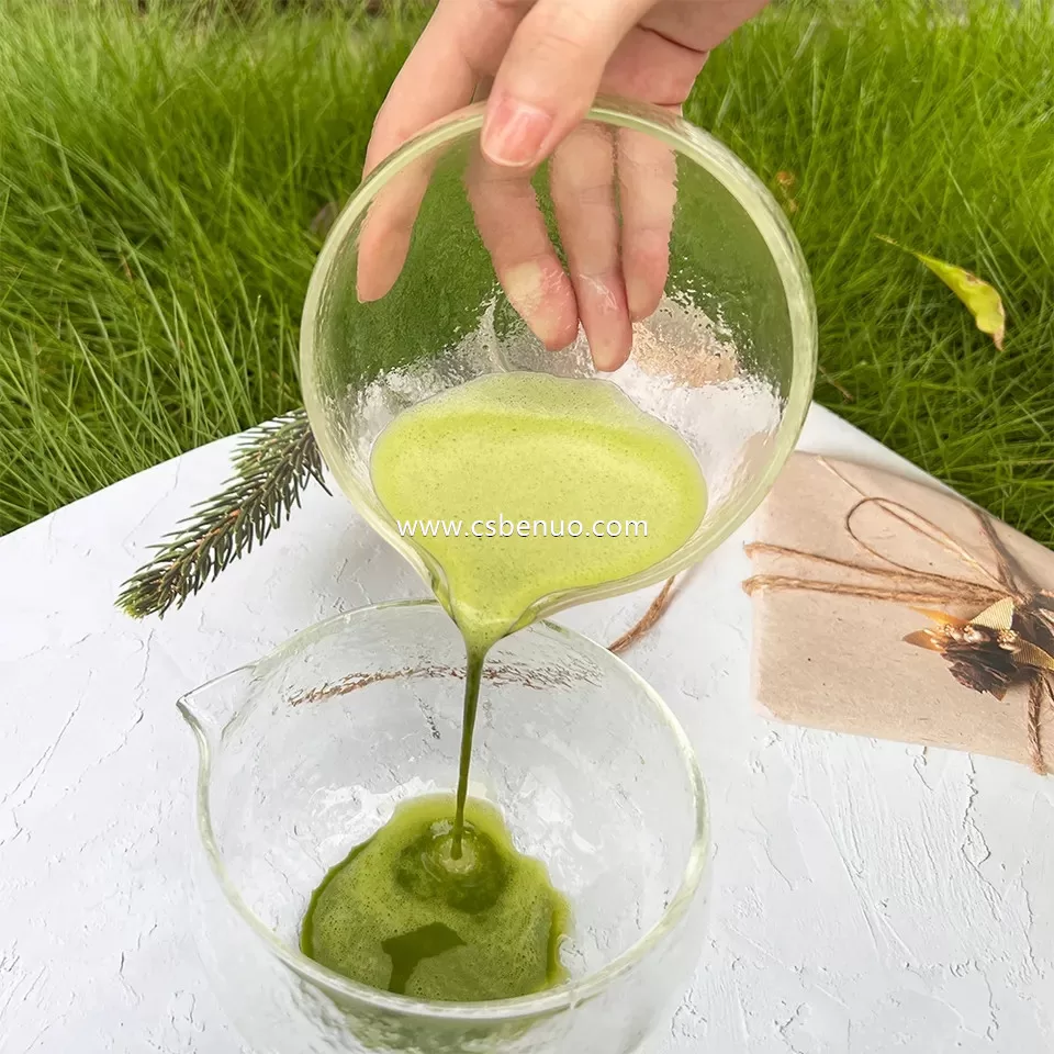 OEM Transparent Chawan Glass Matcha Bowl with Spout