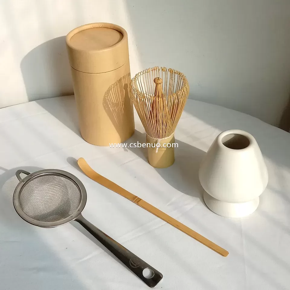 OEM Handmade Bamboo Matcha Green Tea Whisk Set