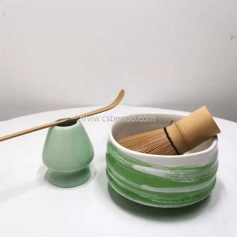 OEM Logo Tea Ceremonial Bamboo Matcha Whisk and Bowl Set