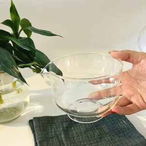 OEM Transparent Chawan Glass Matcha Bowl with Spout