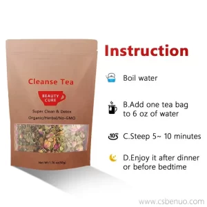 Organic Chinese Detox Private Label Herbal Slimming Tea