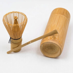 Portable Bamboo Whisk for Matcha Set with Bamboo Case & Foldable Scoop (1)
