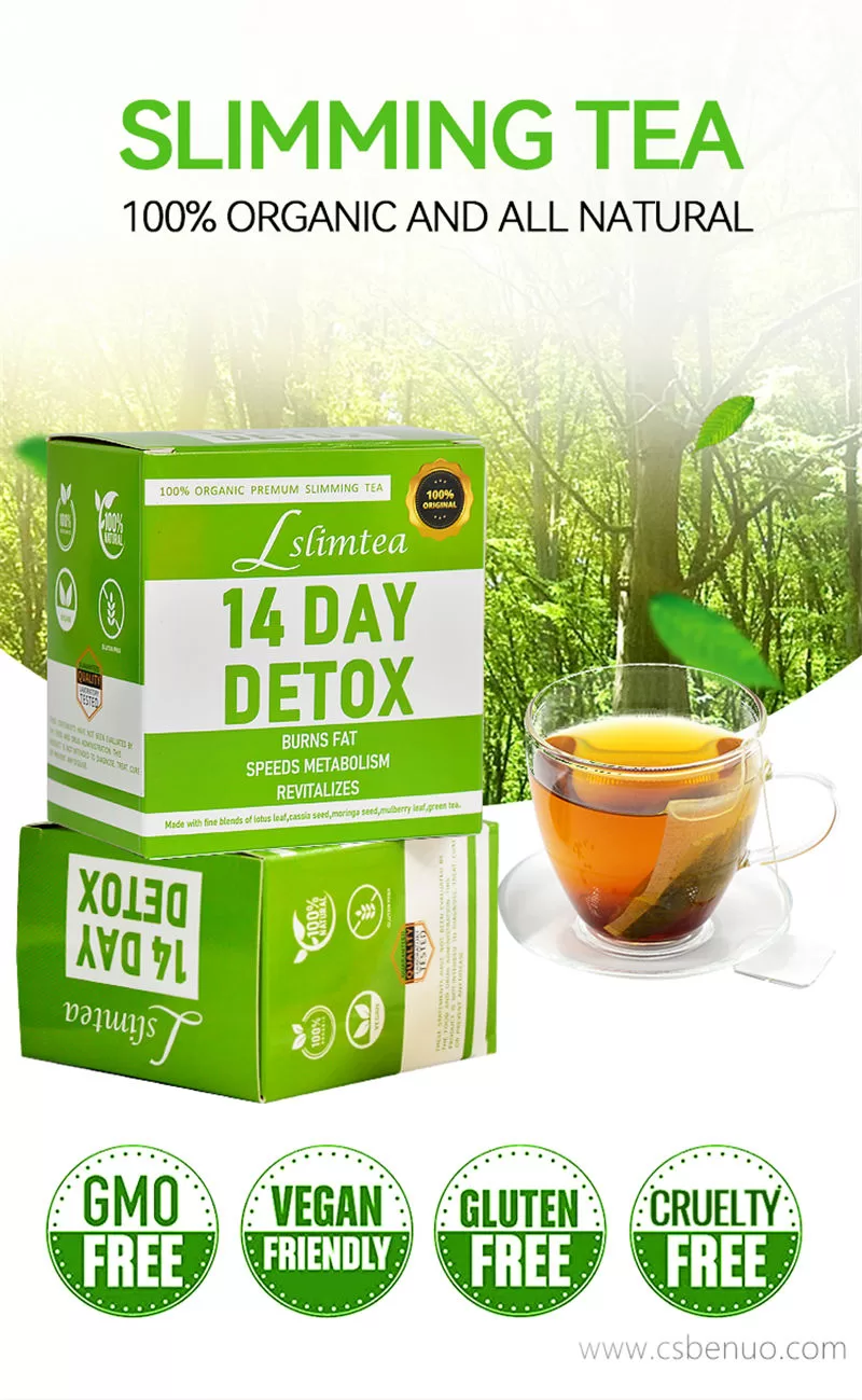 Private Label Organic Weight Loss Detox 14-Day Slimming Tea