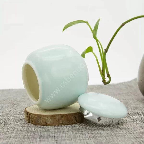 Retro Colorful Porcelain Tea Canister Ceramic Tea Storage Caddy