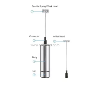 Stainless Steel Automatic Matcha Latte Milk Handheld Coffee Frother