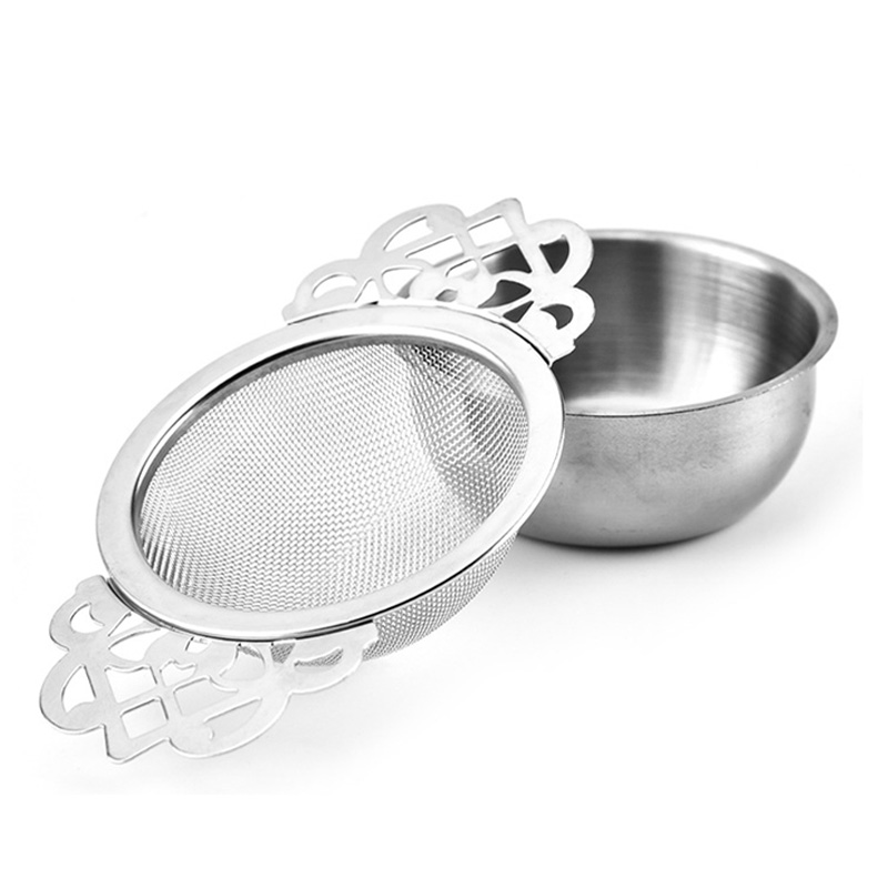 Silver Stainless Steel Fine Mesh Matcha Tea Strainer