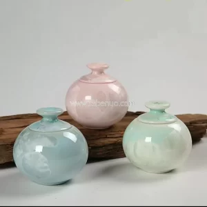 Tea Ceremonial Customized Elegant Ceramic Matcha Tin