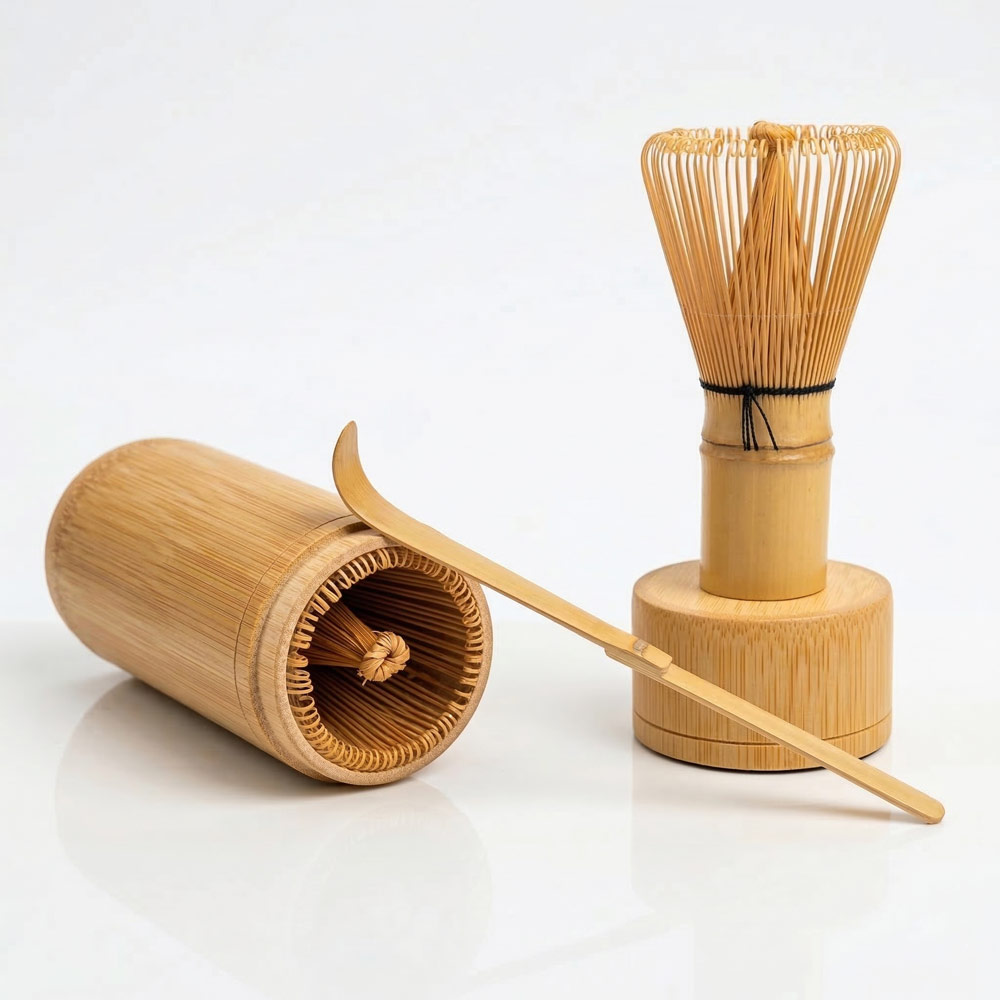 Wholesale Portable Travel Matcha Whisk with Bamboo Case & Scoop - Image 3