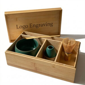 Wooden Box Matcha Tea Set Wholesale - Custom Engraved Kit