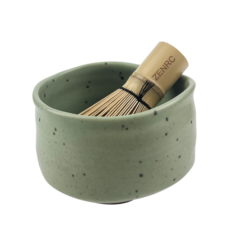 Handmade Colorful Pottery Chawan Set Ceramic Matcha Bowl