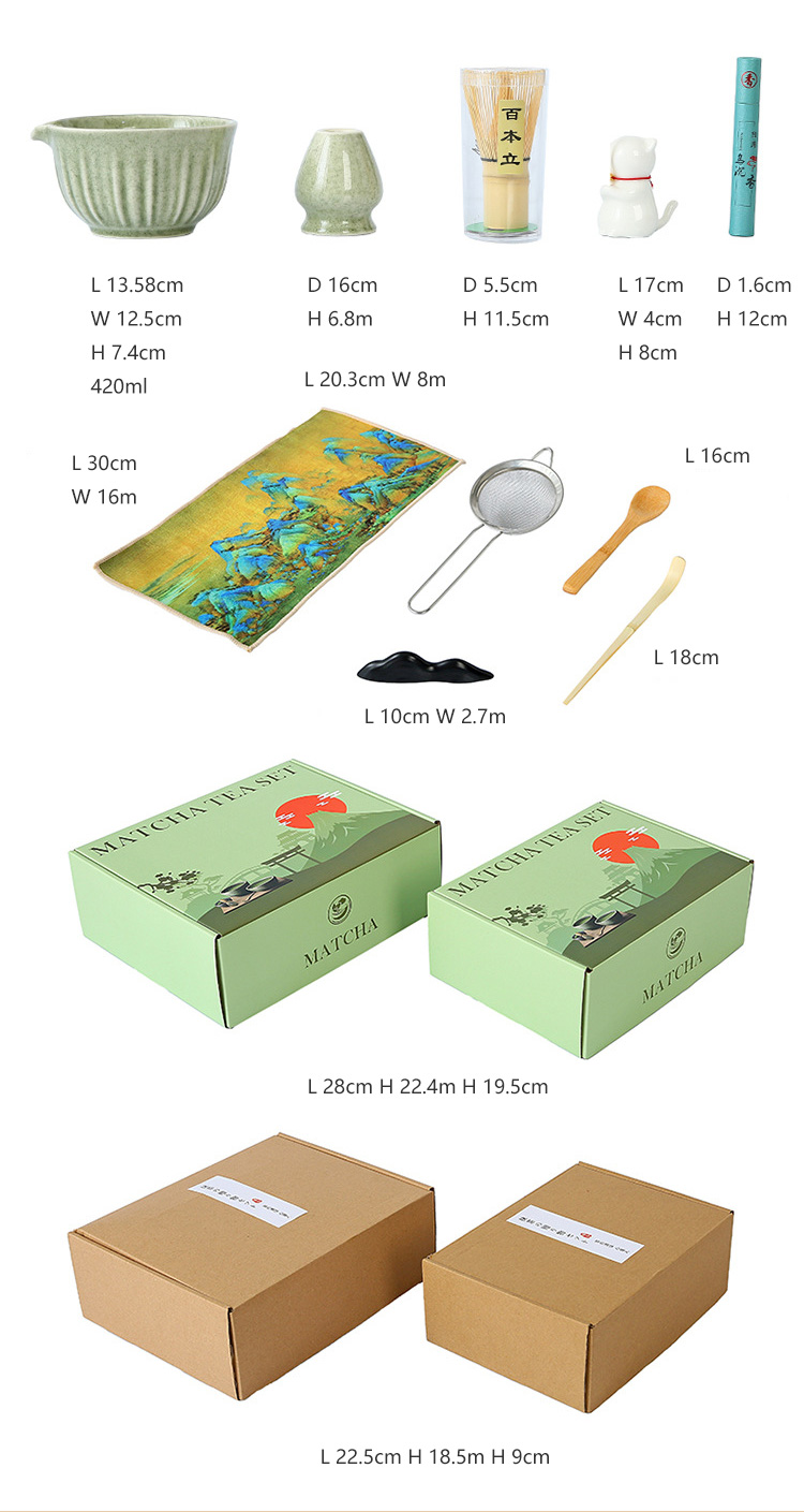 Authentic Matcha Maker Kit Custom Tea Powder Whisk Bowl