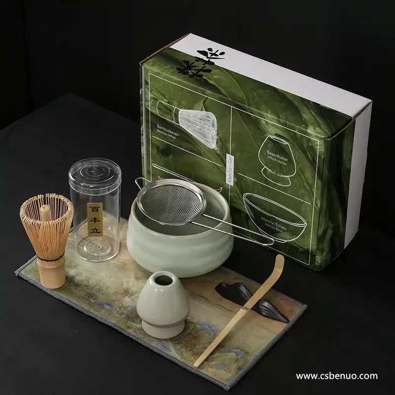 Factory Supply Whisk Bowl Gift Box Authentic Matcha Tea Set