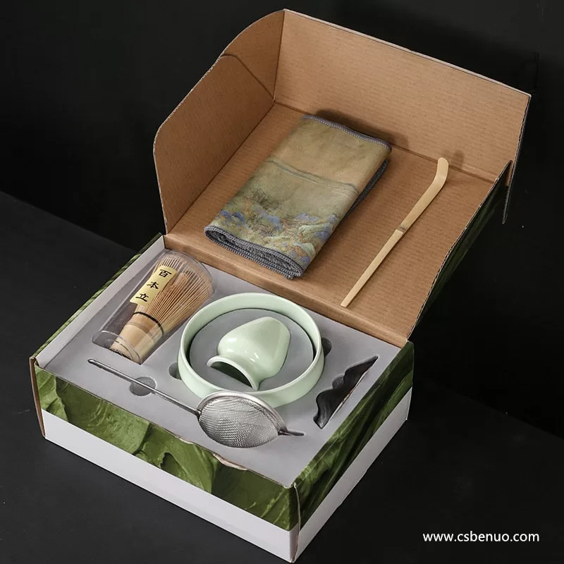 Factory Supply Whisk Bowl Gift Box Authentic Matcha Tea Set