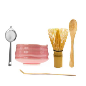 Matcha Bowl and Whisk Set - Traditional Ceramic Teaware Kit (2)