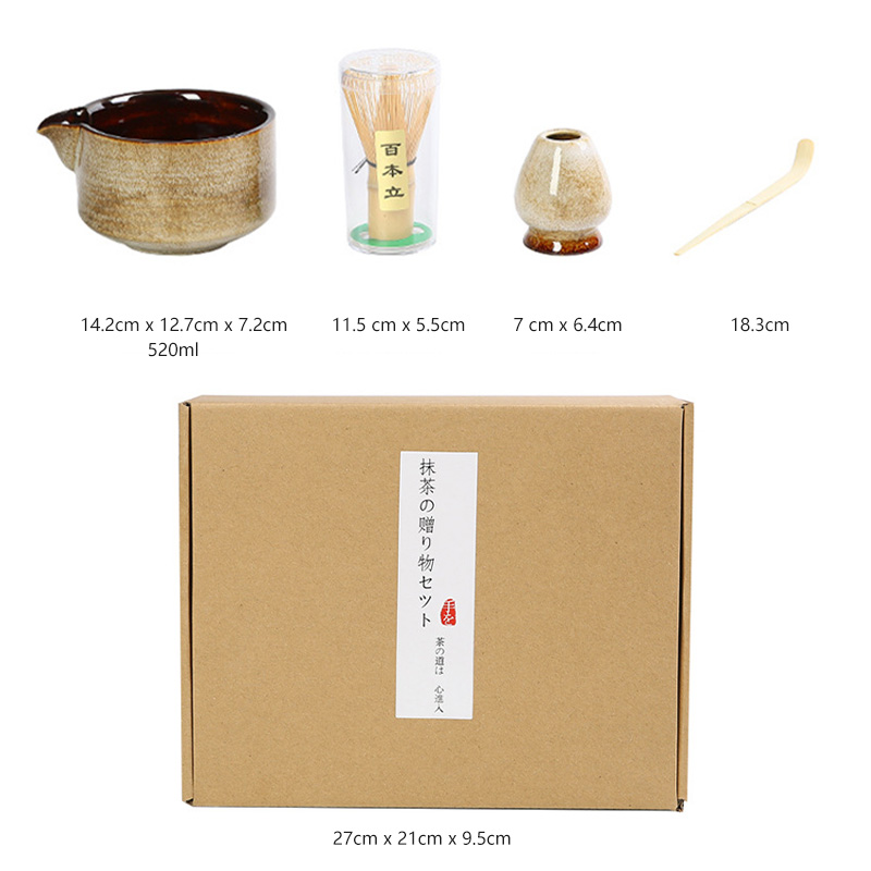 Matcha Whisk Chasen Bowl Chawan Set