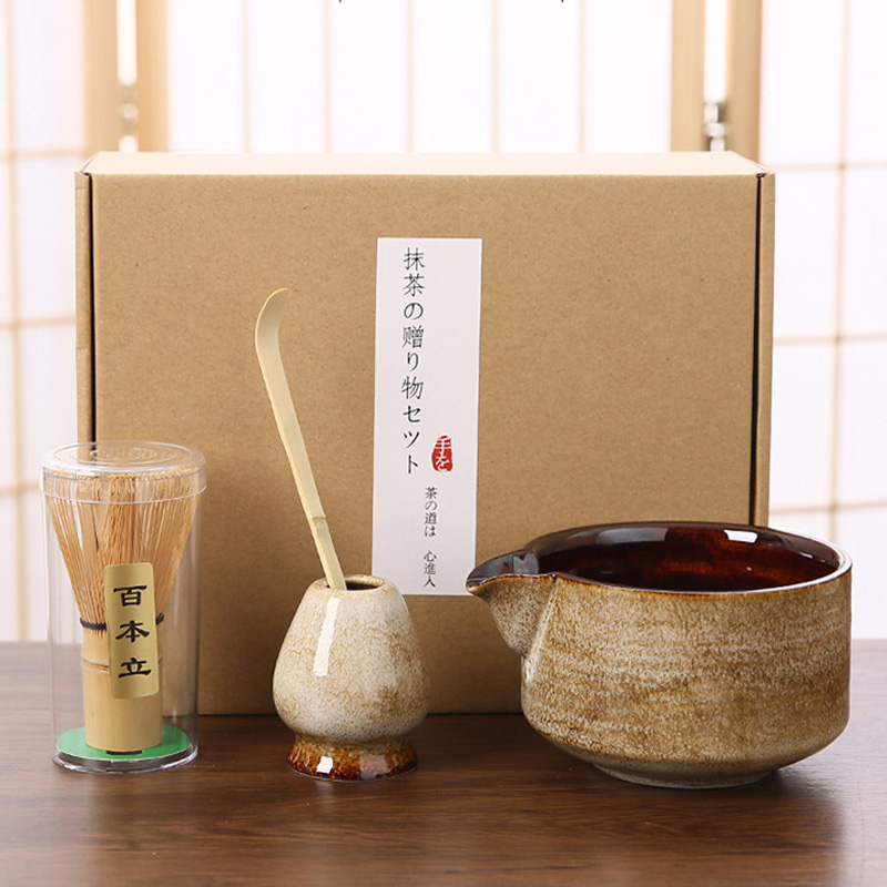 Matcha Whisk Chasen Bowl Chawan Set