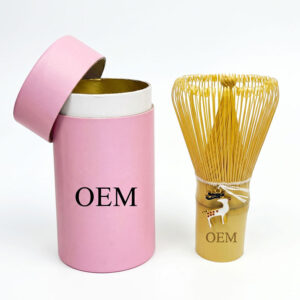 Wholesale 100-Prong Bamboo Matcha Whisk with Custom Paper Tube