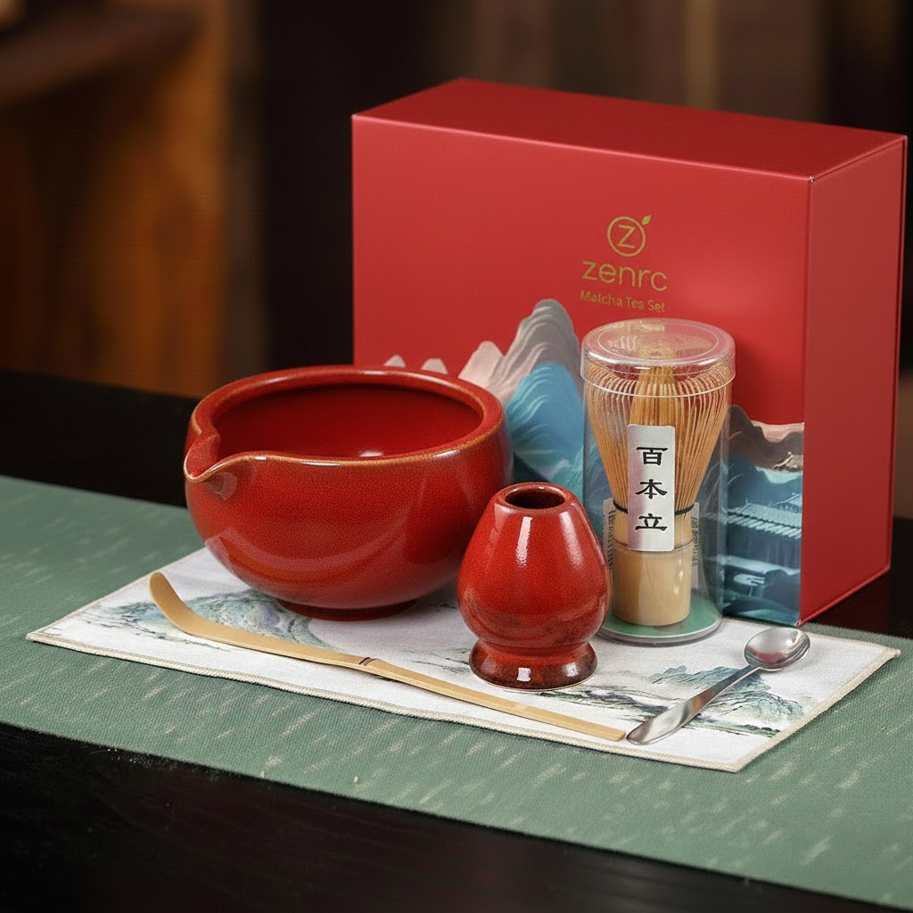 Wholesale Authentic Matcha Tea Set Gift Box (4)