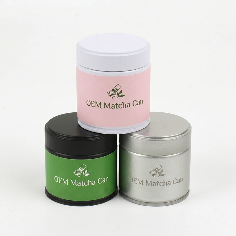 Wholesale Ceremonial Matcha Tea Set Tinplate Matcha Container