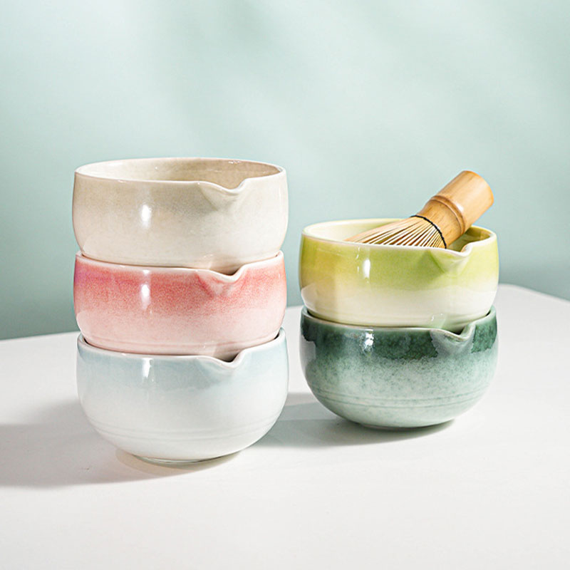Handcrafted Colored Glaze Ceramic Matcha Tea Set with Custom Gift Box (4)