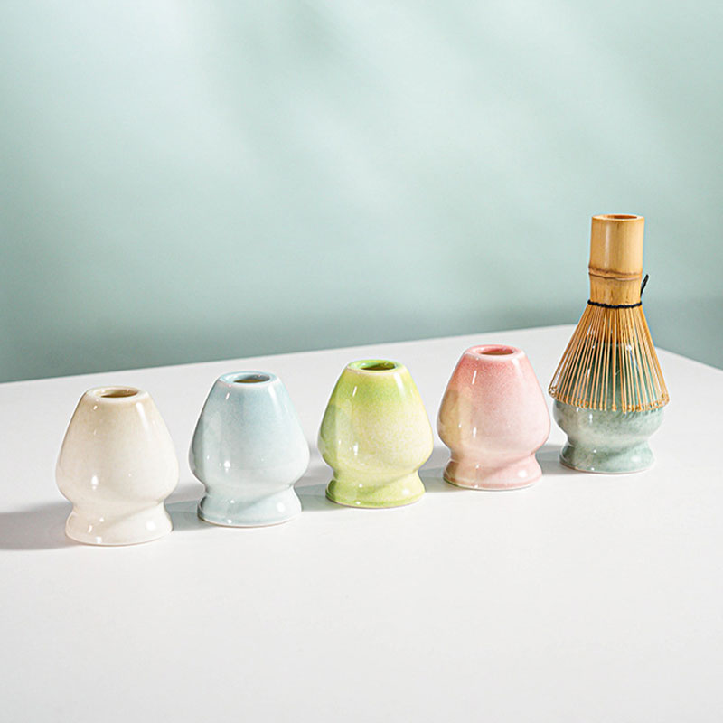 Handcrafted Colored Glaze Ceramic Matcha Tea Set with Custom Gift Box (5)