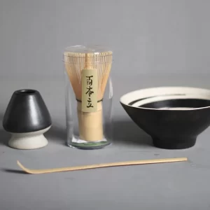 Matcha Ceremony Set Bamboo Whisk Chasen Ceramic Bowl