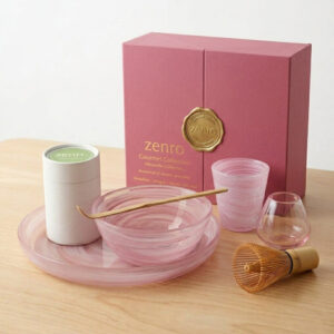 Matcha Green Tea Gift Set Glass Bowl Chawan Cup Whisk Holder (4)
