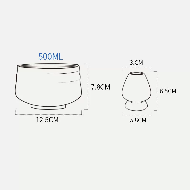 OEM Ceremony Ceramic Matcha Bowl and Whisk Holder - Image 3