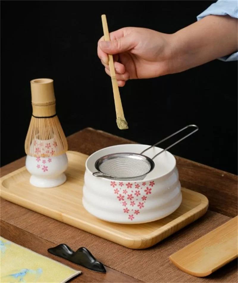 OEM Ceremony Ceramic Matcha Bowl and Whisk Holder