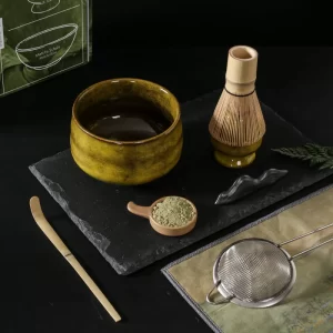 OEM Colored Glaze Ceramic Bowl Handmade Matcha Set