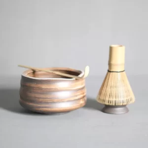 Pottery Chawan Chasen with Spoon Matcha Making Tools