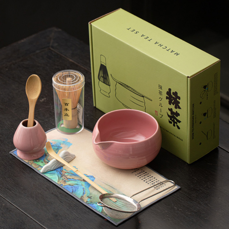 Premium Ceremonial Matcha Set Wholesale Custom Gift Packaging (3)