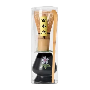 3Pcs Home DIY Matcha Whisk Chasen Set with Holder Scoop (4)
